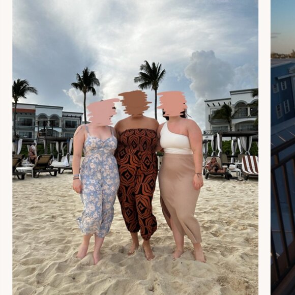 Anthropologie 2X Printed Balloon Leg One Piece Smocked Tube Top Jumpsuit - Picture 8 of 11